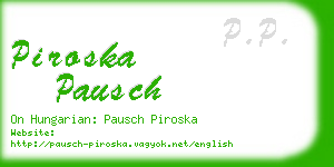 piroska pausch business card